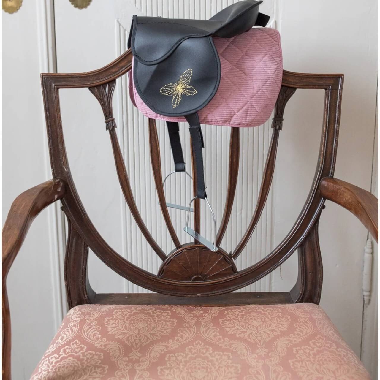 Schabracke und Fliegenhaube Corduroy Hobby Horse Saddle Pad