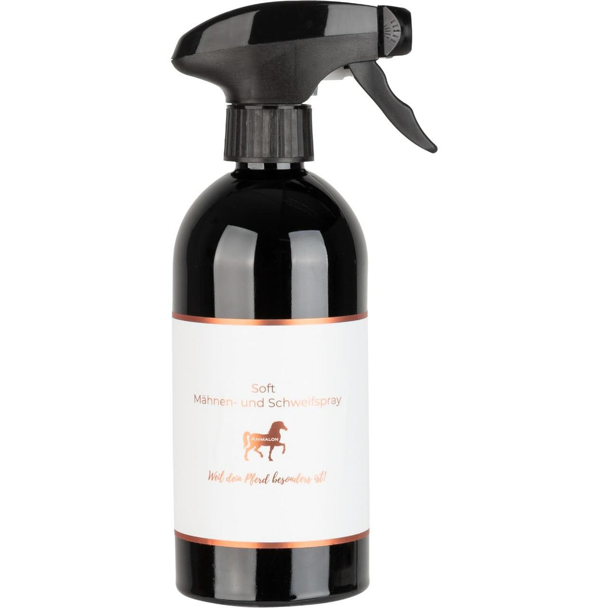 Animalon Soft Mähnen- und Schweifspray, 500 ml, Produkt allein auf weißem Hintergrund.