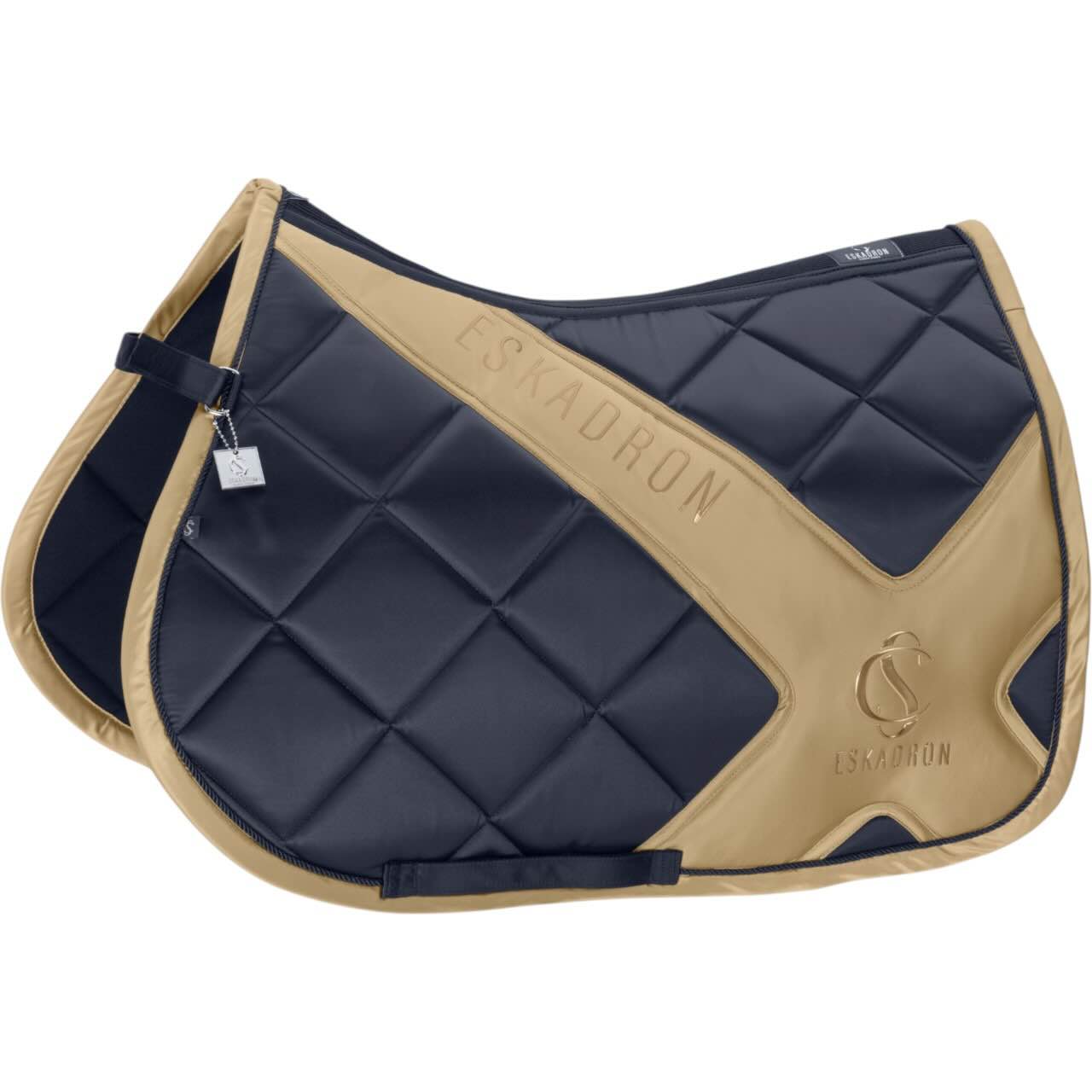 Springschabracke Bicross Mattglos Classic Sports FS26 Sattelunterlage - Marine / Vs