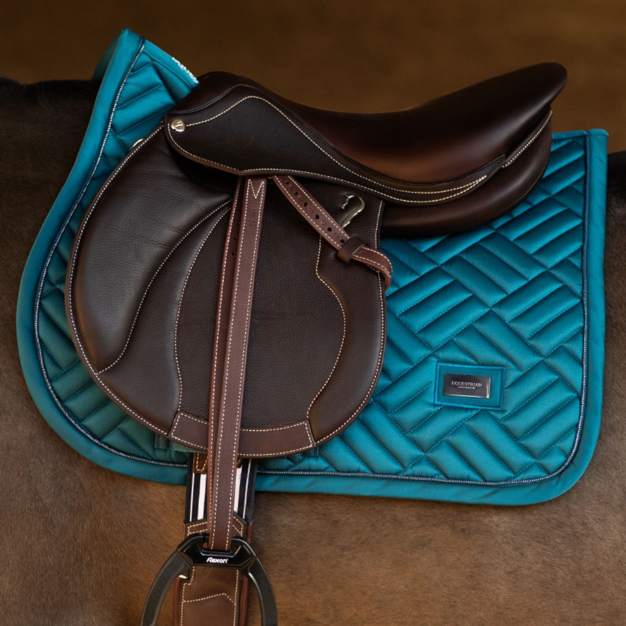 Springschabracke Modern Teal Blue Schabracke