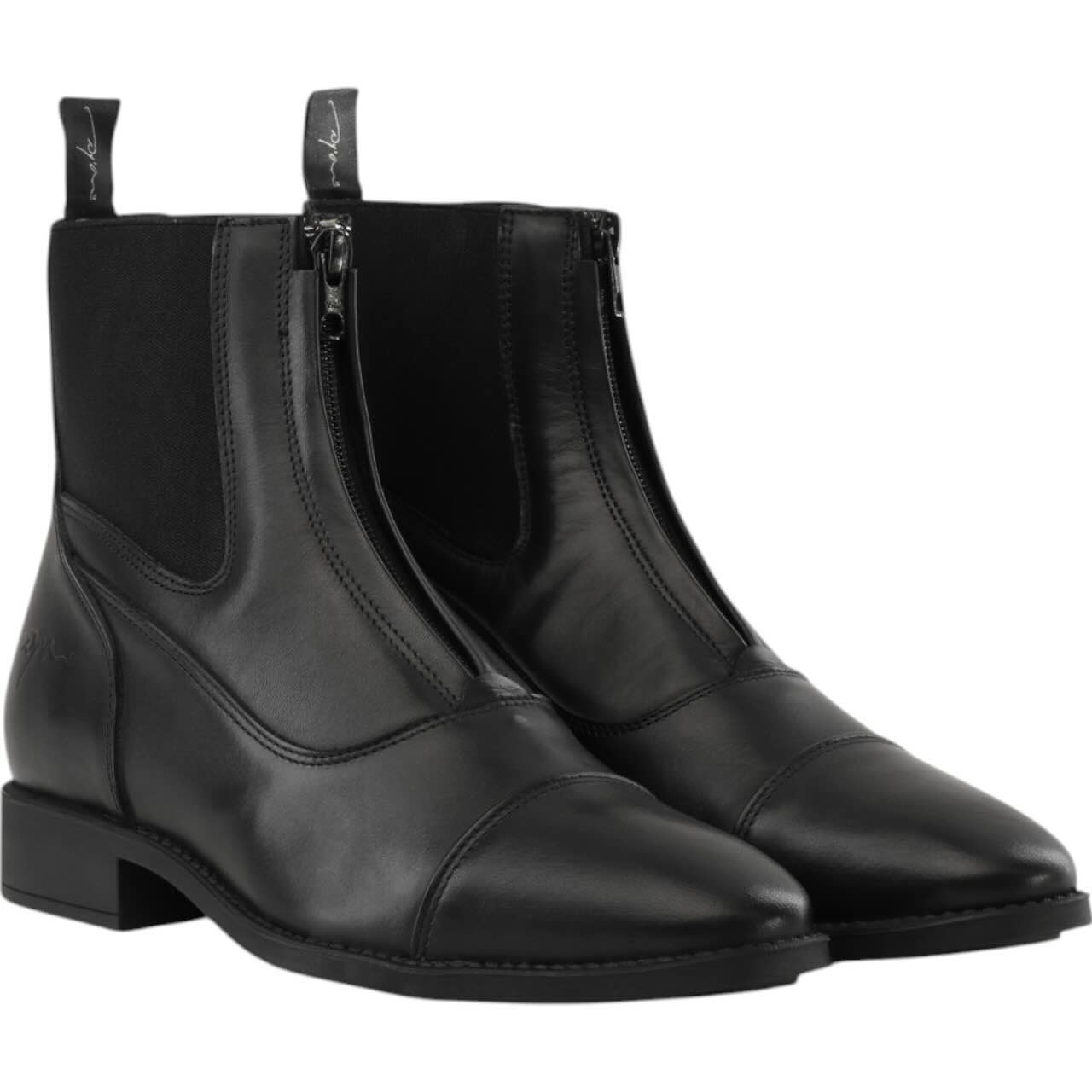 Stiefeletten Frontreißverschluss Lederstiefelette