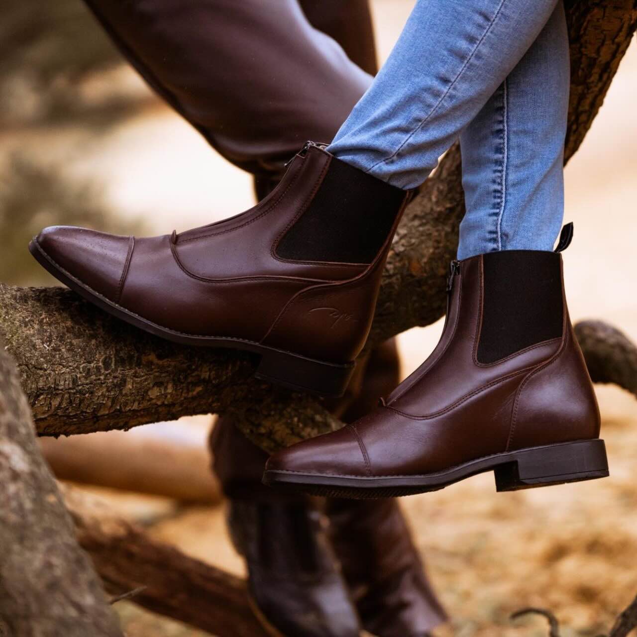Stiefeletten Frontreißverschluss Lederstiefelette
