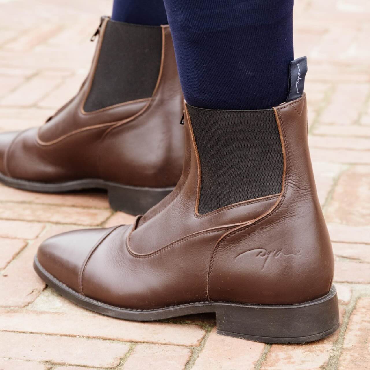 Stiefeletten Frontreißverschluss Lederstiefelette
