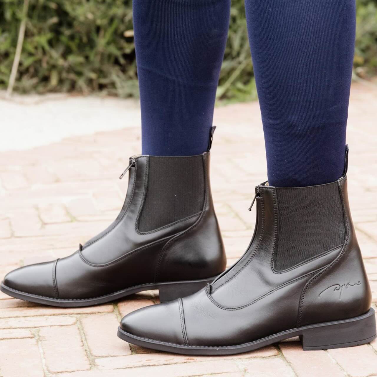 Stiefeletten Frontreißverschluss Lederstiefelette