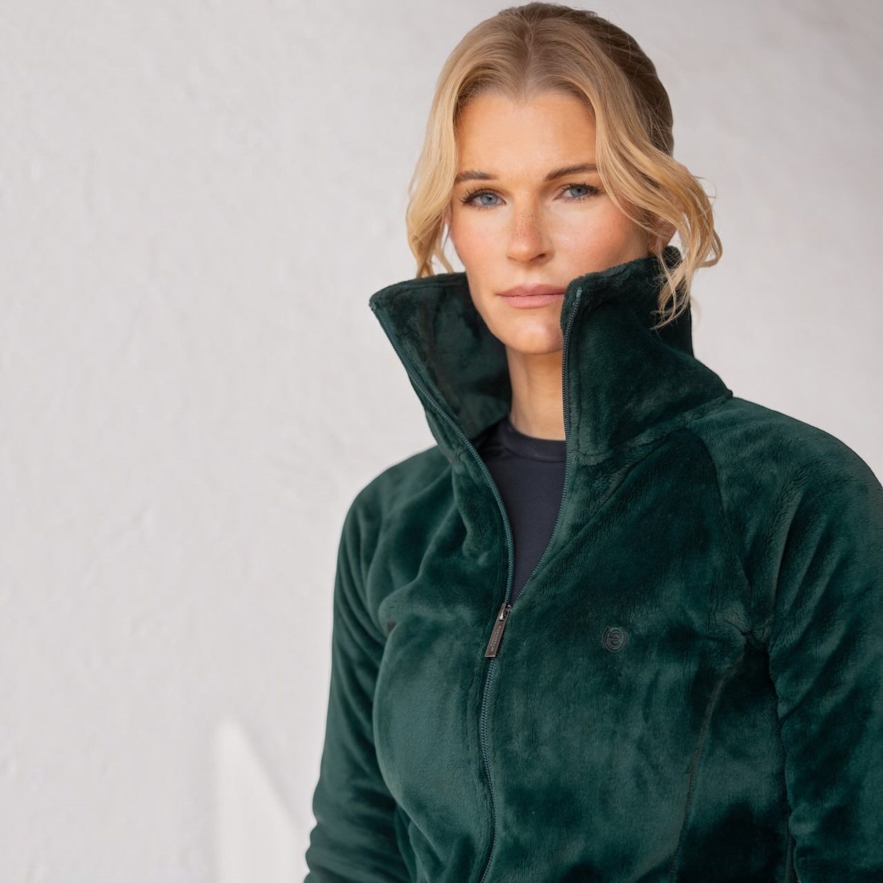 Fleecejacke Damen Velvet Sycamore Green Teddy Jacke
