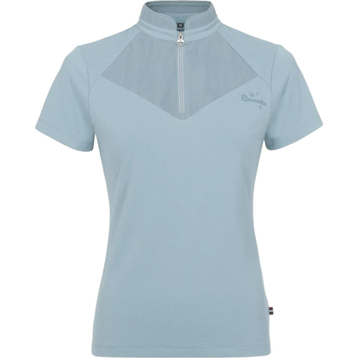 Cavallo T-Shirt Damen CAVALBRITNY FS 2026 Halfzip Shirt, Soft Aqua, Produkt allein.