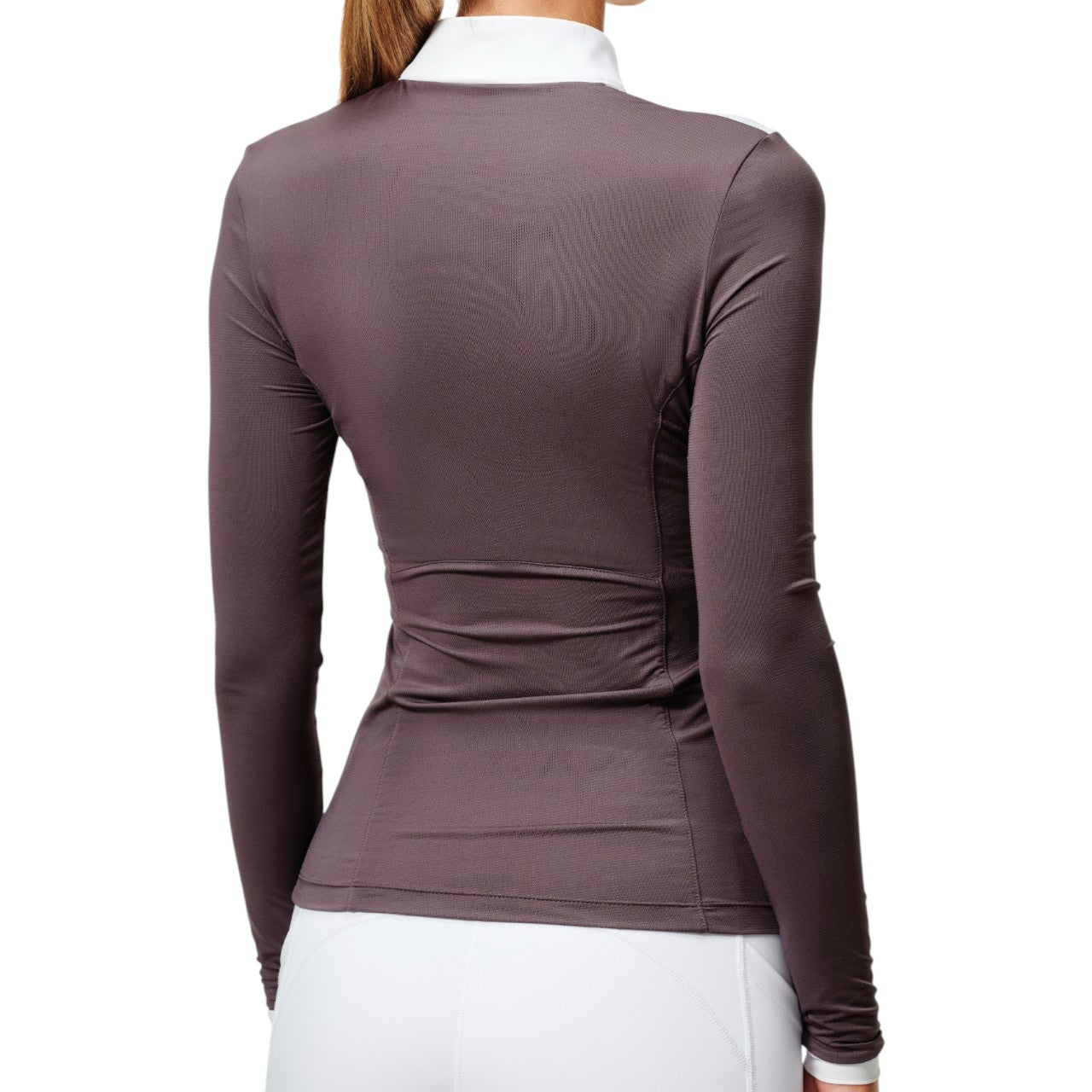 Turniershirt Damen Langarm Fine Line White Dark Violet Longsleeve
