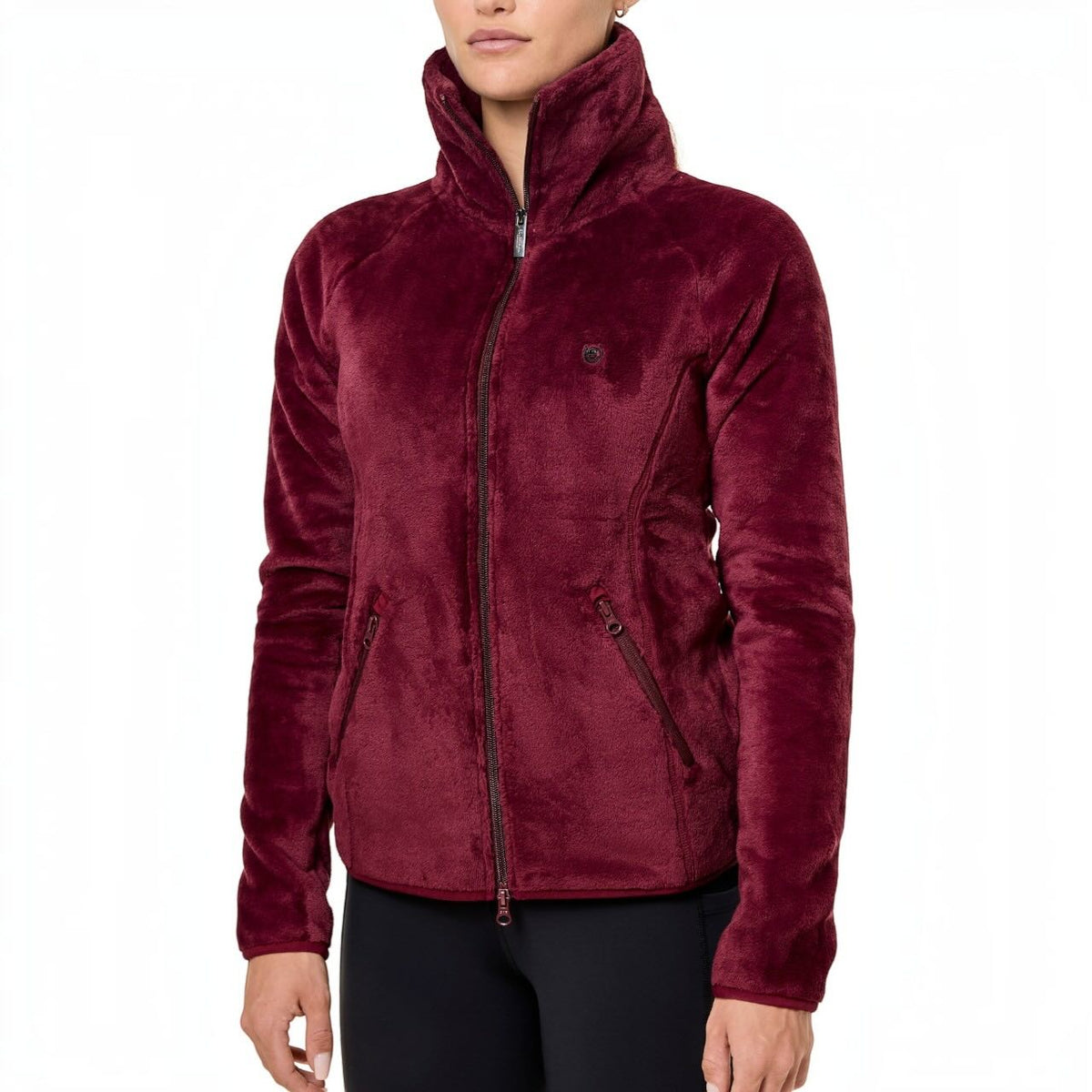 Fleecejacke Damen Velvet Merlot Teddy Jacke