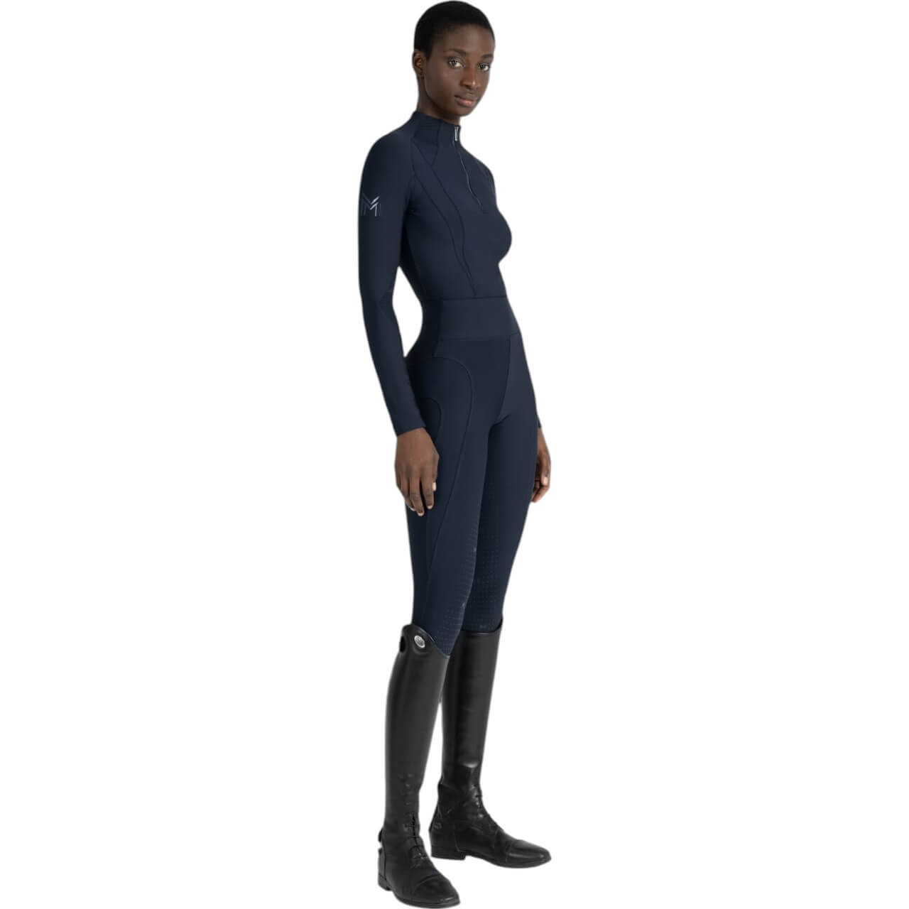 Reitleggings Damen Full-Grip Outline Damenreitleggings