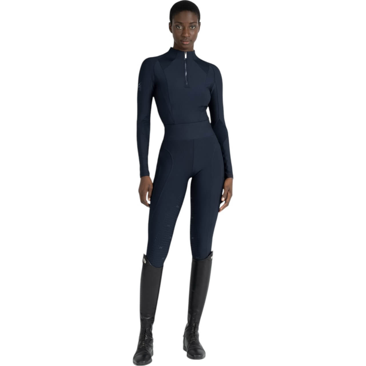 Reitleggings Damen Full-Grip Outline Damenreitleggings