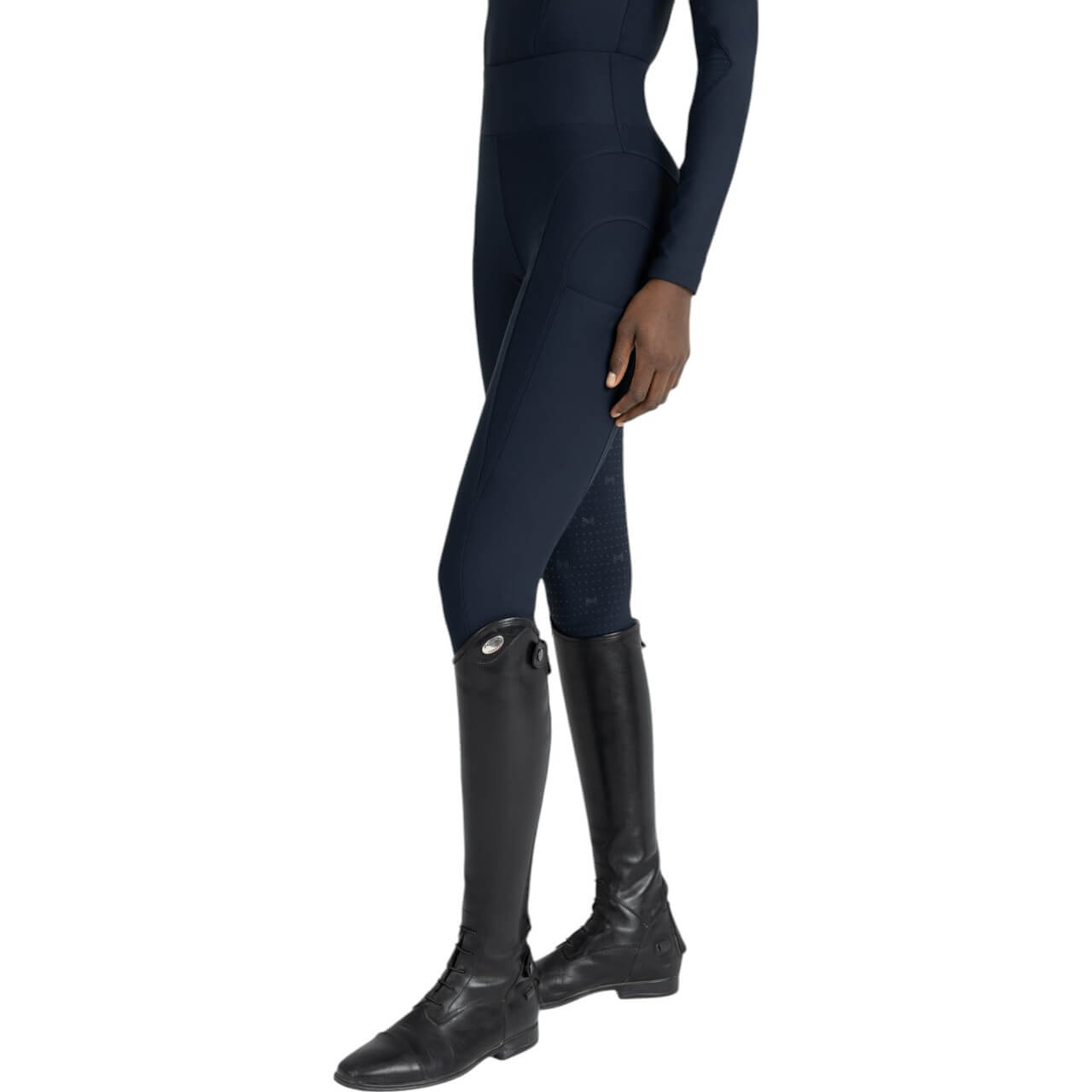 Reitleggings Damen Full-Grip Outline Damenreitleggings