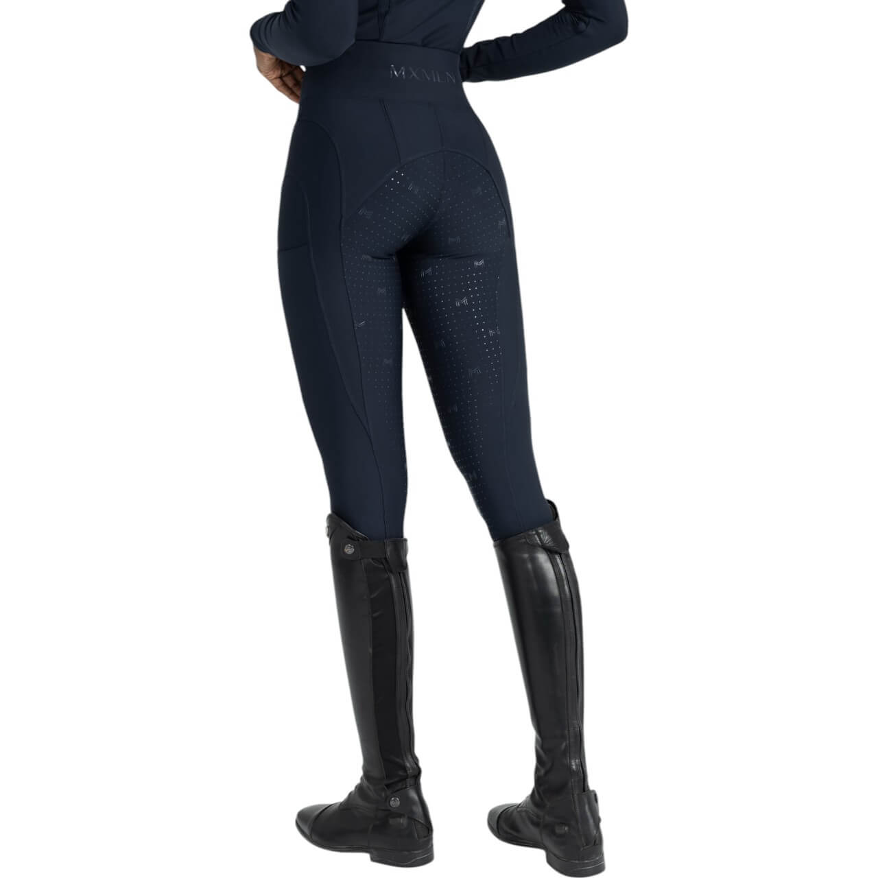 Reitleggings Damen Full-Grip Outline Damenreitleggings