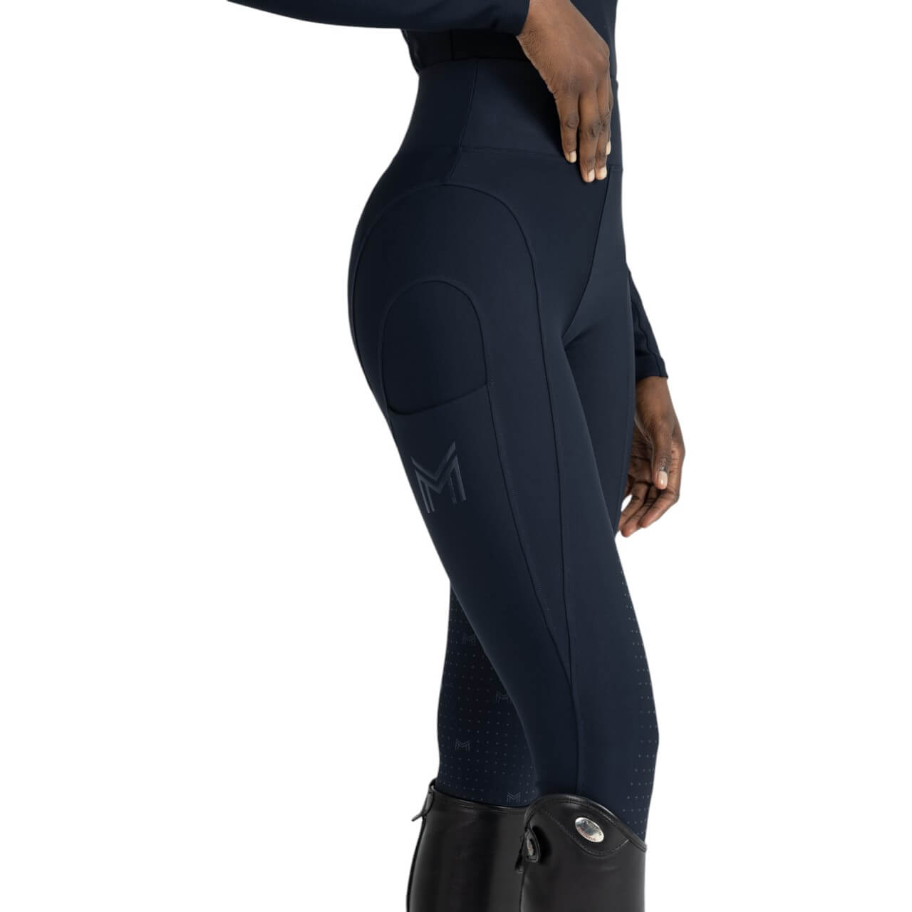 Reitleggings Damen Full-Grip Outline Damenreitleggings