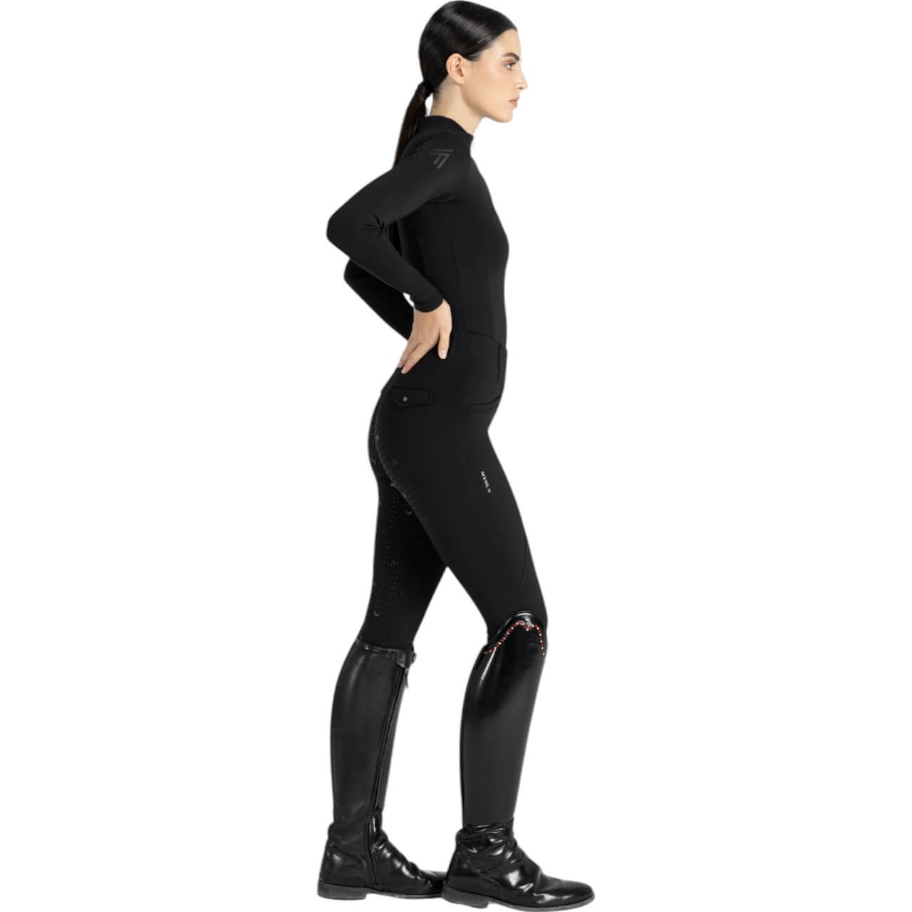 Reitleggings Damen Full-Grip Winter Pro Leggings