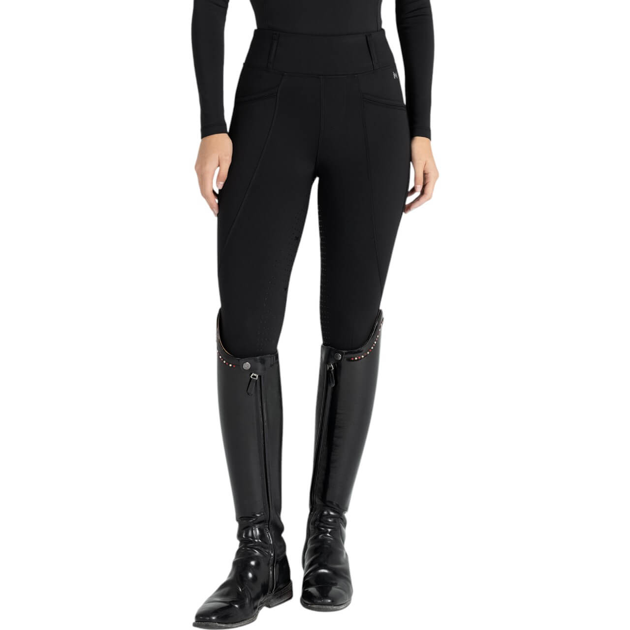 Reitleggings Damen Full-Grip Winter Pro Leggings