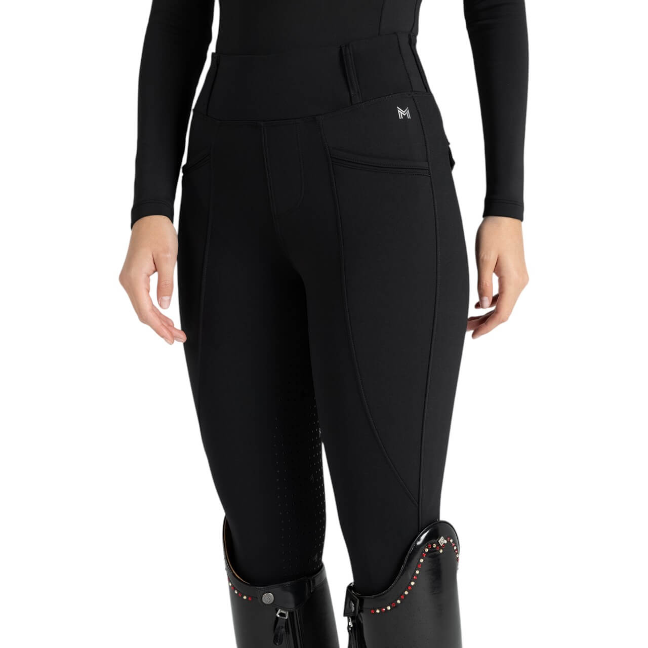 Reitleggings Damen Full-Grip Winter Pro Leggings