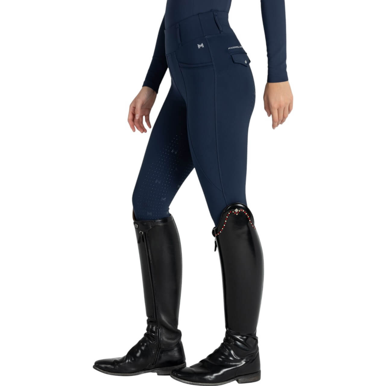 Reitleggings Damen Full-Grip Winter Pro Leggings