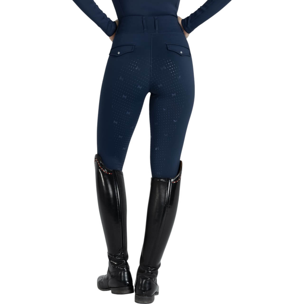 Reitleggings Damen Full-Grip Winter Pro Leggings