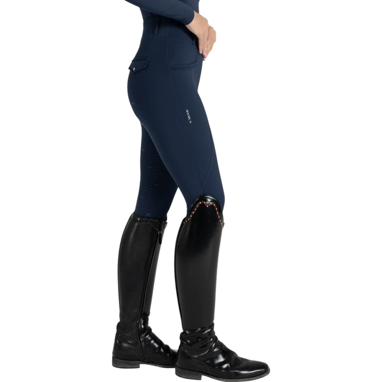 Reitleggings Damen Full-Grip Winter Pro Leggings