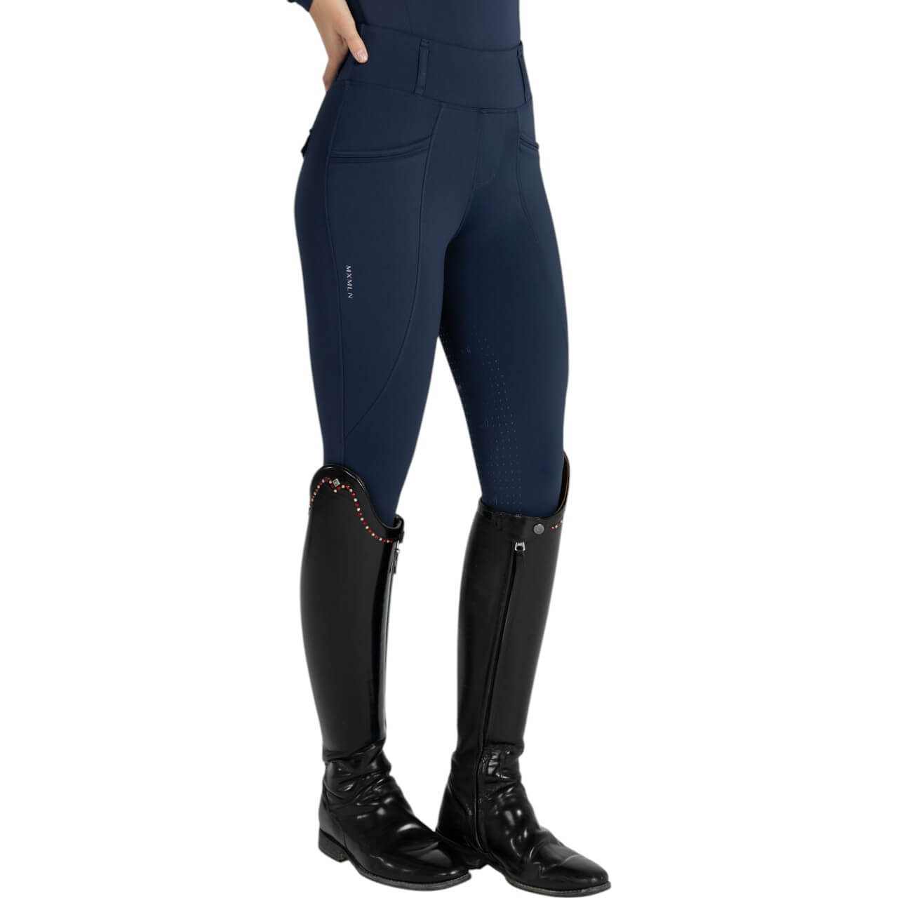 Reitleggings Damen Full-Grip Winter Pro Leggings