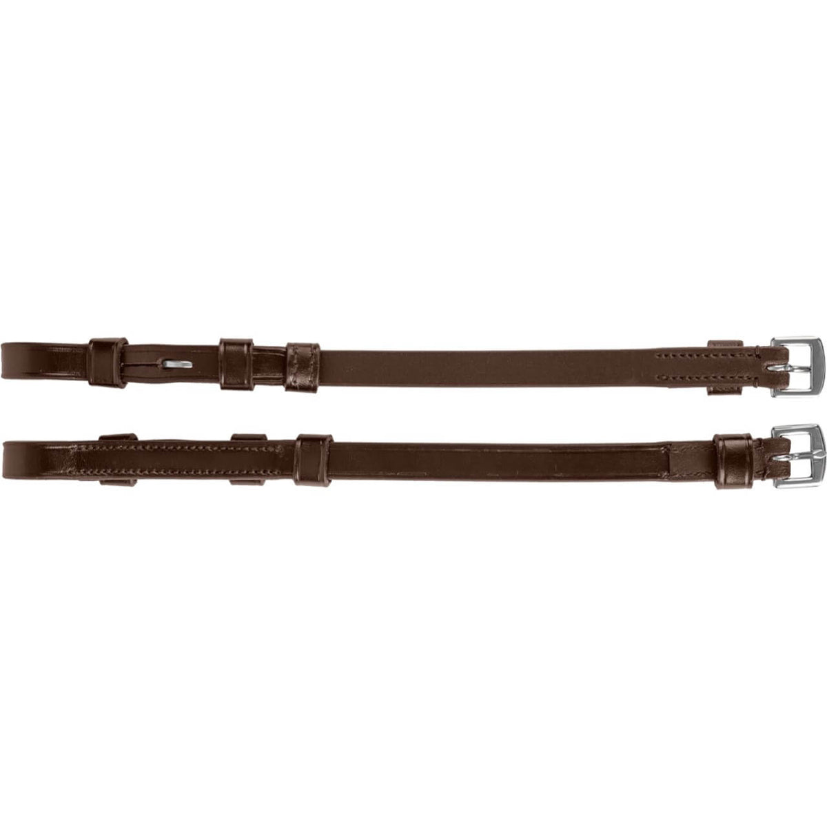 Backenstücke S-Line mit Haken Paar, Braun, Produkt allein auf weißem Hintergrund.