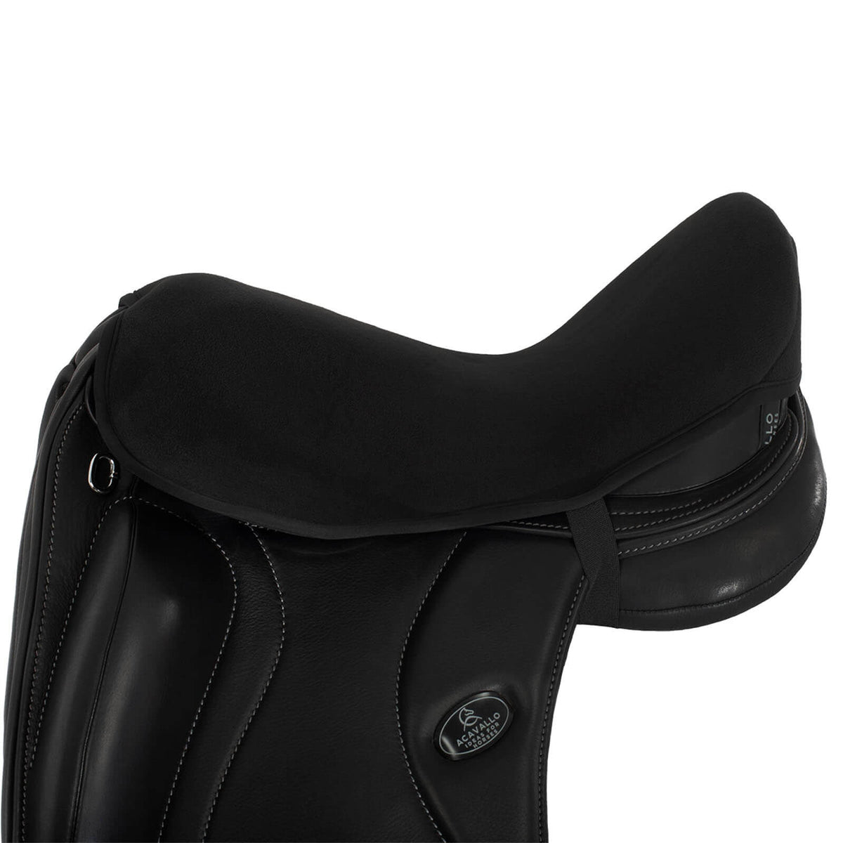Acavallo Gel-Sattelsitzkissen Dri-Lex 10mm Dressage, Schwarz, Produkt allein auf Sattel.