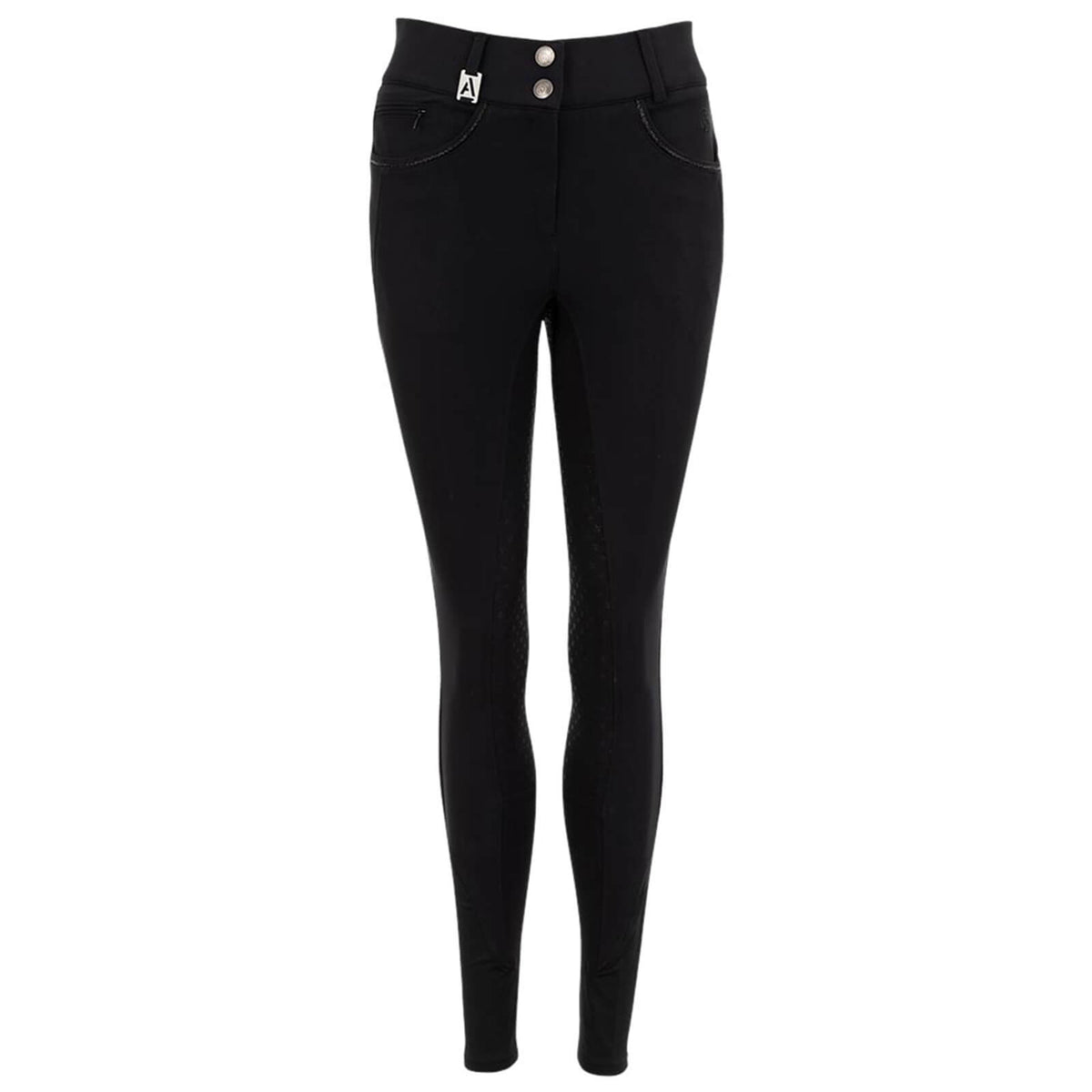 ANKY Reithose Damen Full-Grip XR21101 Regally, Schwarz, Produkt allein auf weißem Hintergrund.