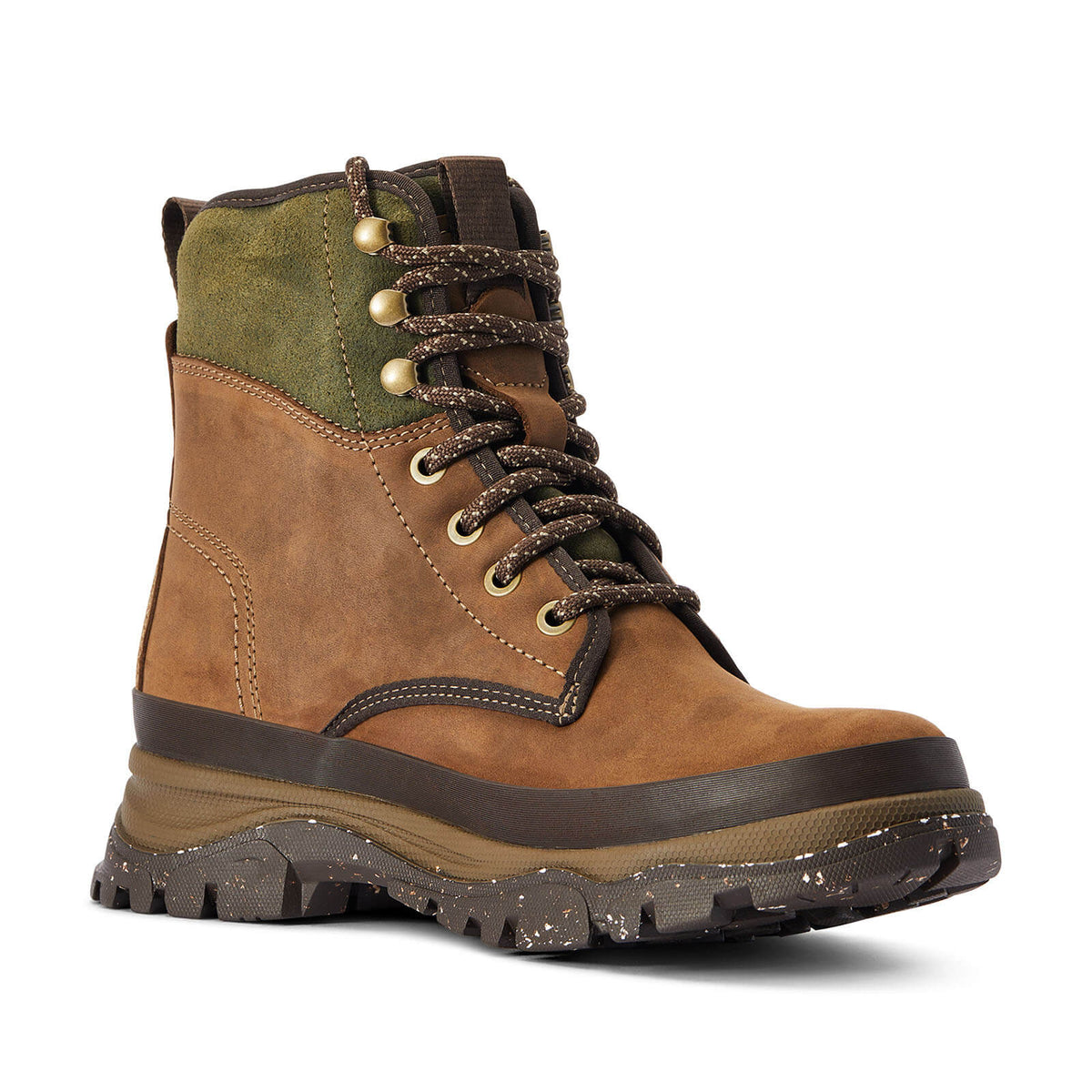 Ariat Boot Moresby H2O Waterproof Stiefel, Braun, Produkt allein auf weißem Hintergrund.
