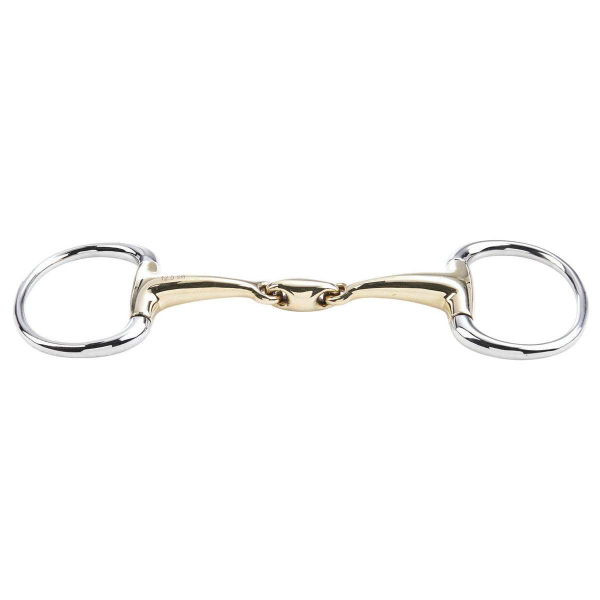 Olivenkopfgebiss Doppelt Gebrochen KAUGAN® 16 mm Gebiss, Produkt allein auf weißem Hintergrund.