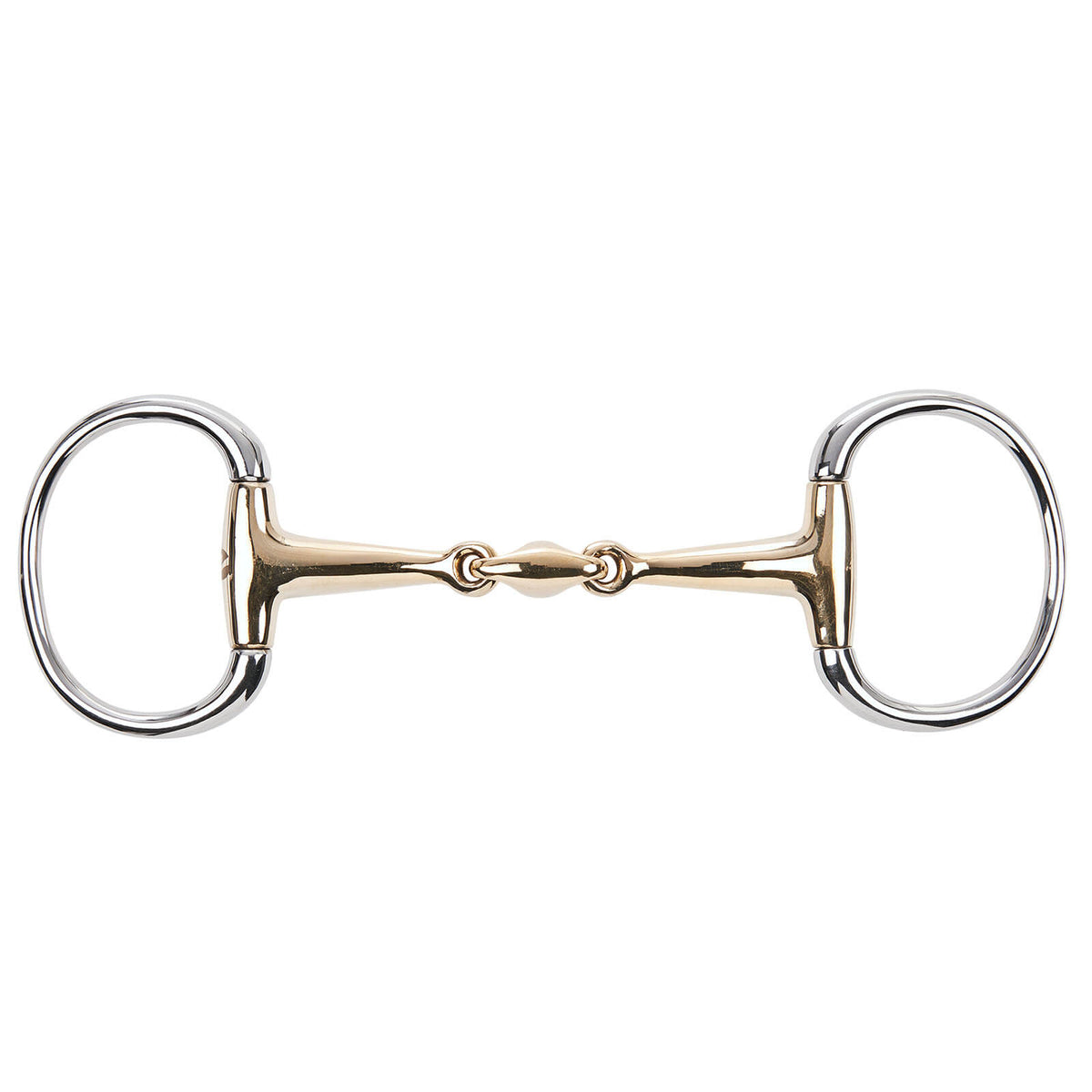Olivenkopfgebiss Doppelt Gebrochen KAUGAN® 16 mm Gebiss, Detailaufnahme auf weißem Hintergrund.