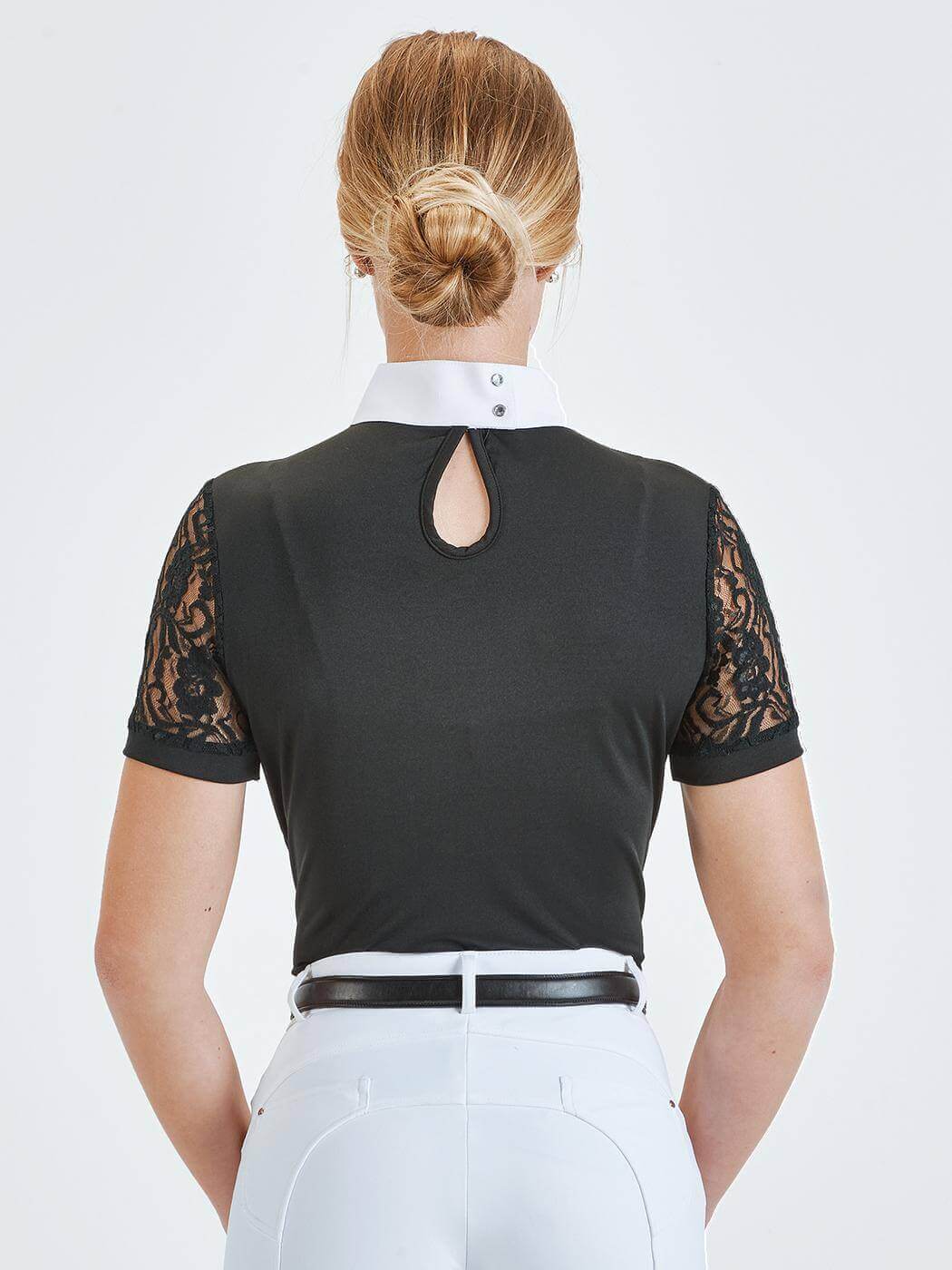Turnier-Shirt Ravenna, Schwarz, Person trägt das Shirt von hinten.