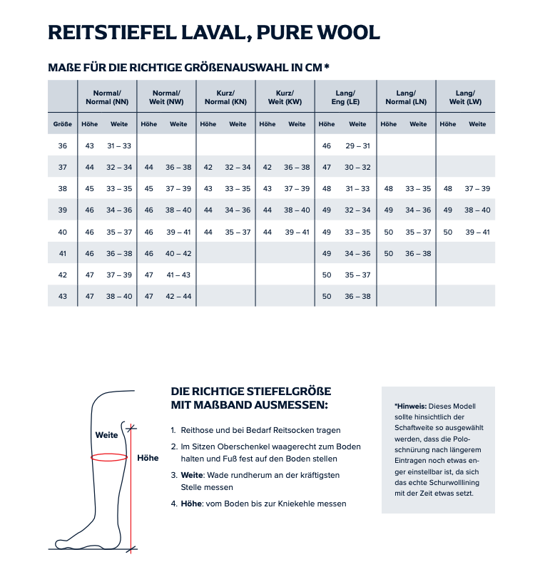 Winterreitstiefel Laval Pure Wool Reitstiefel