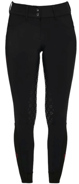 Cavalleria Toscana Damenreithose American Full Grip, Schwarz, Produkt allein auf weißem Hintergrund.