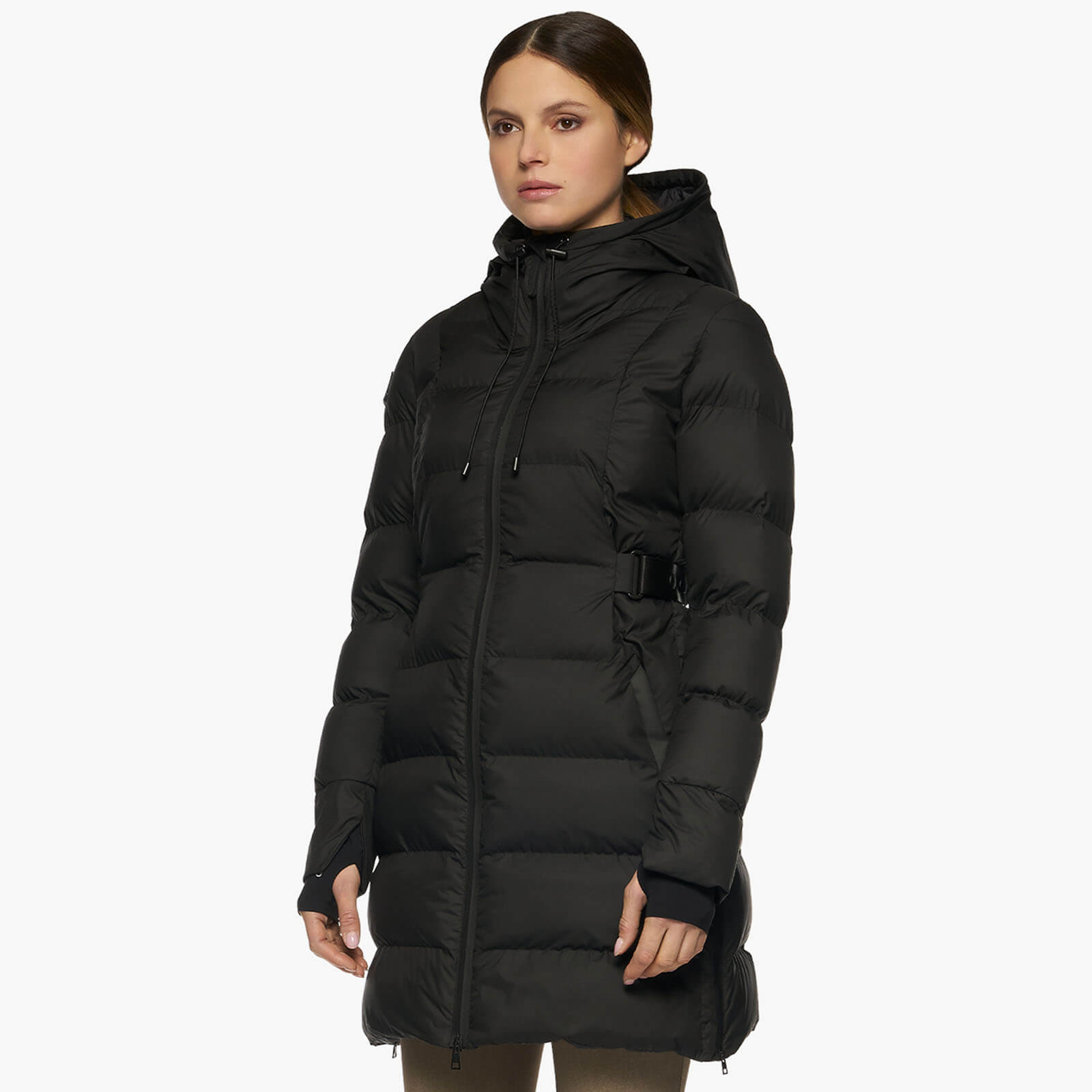 Jacke Damen Belted Quilted Nylon Hooded Coat HW 2022 Steppjacke