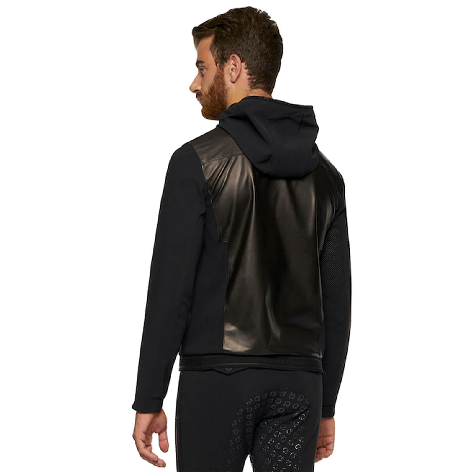 Jacke Herren Hooded Leather Zip w/ Jersey Inserts FS 2022 Lederjacke
