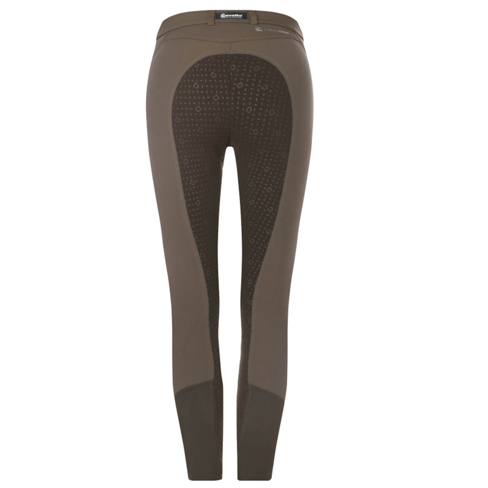 Cavallo Reithose Damen Full-Grip Caja Grip Microfaser, Braun, Produkt allein auf weißem Hintergrund.