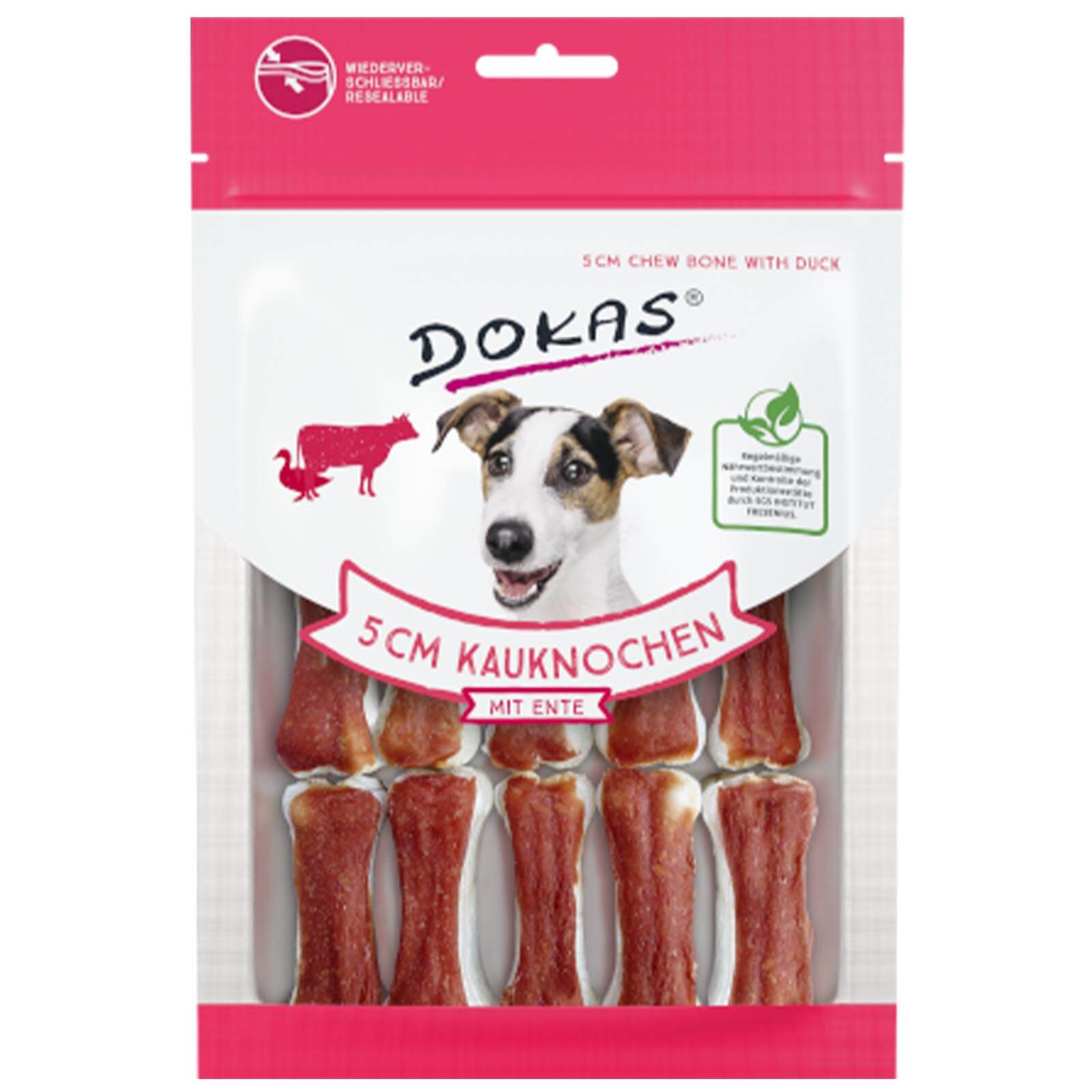 Kauknochen mit Ente 5 cm Hundesnack