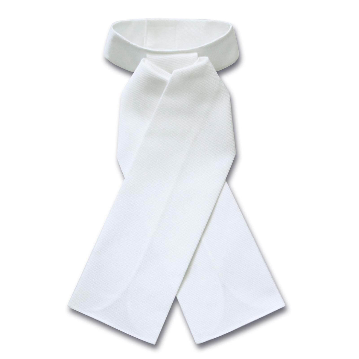 Plastron Dressur, Weiß, Produkt allein auf weißem Hintergrund.