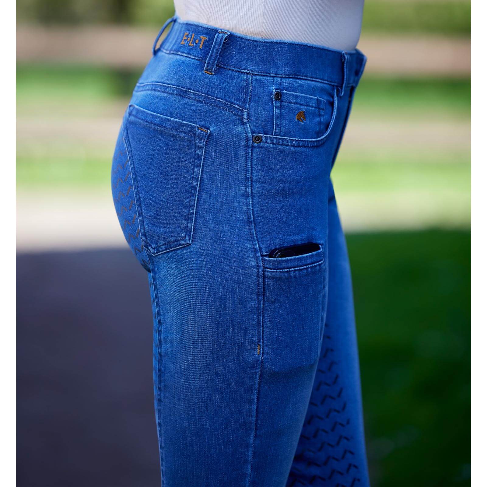 Reithose Damen Full-Grip Jeans Luna Jeansreithose
