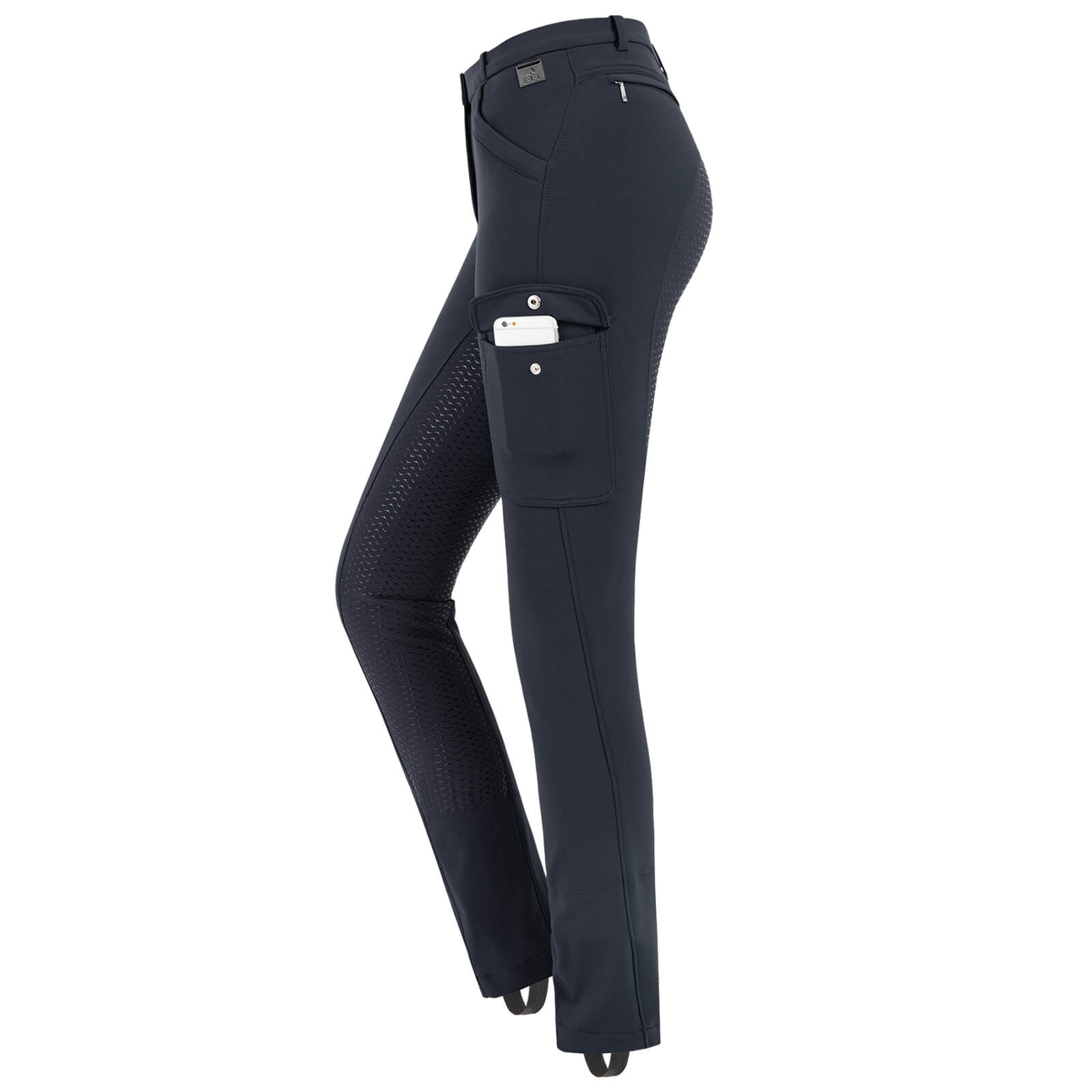 Reithose Damen Full-Grip Micro Jodhpur Cargo Silikon