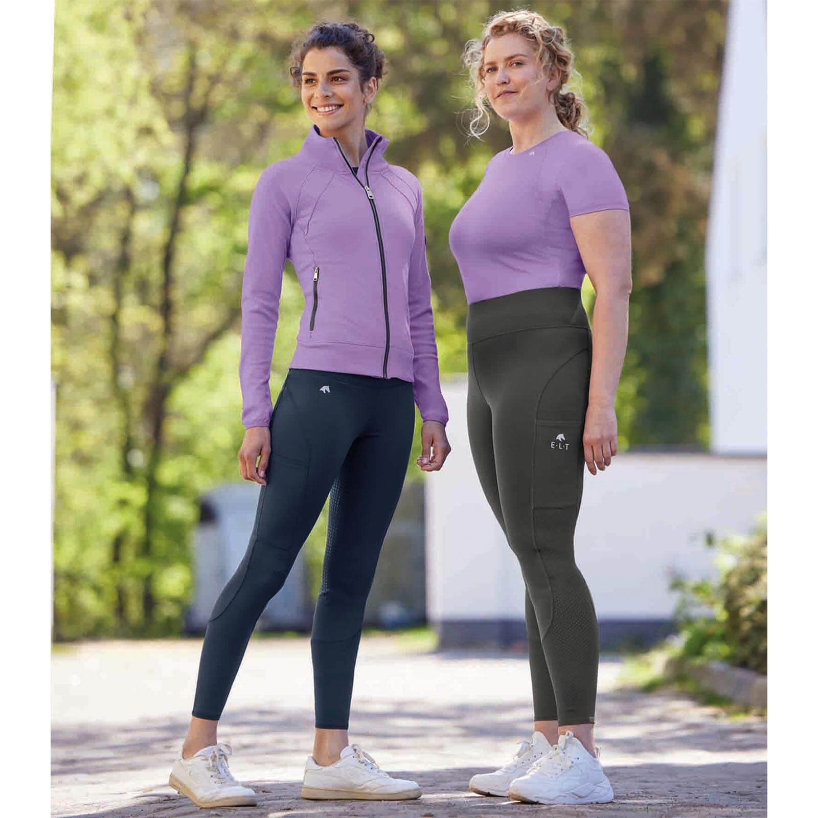 Reitleggings Damen Full-Grip Hanna Mesh High Waist Damenreitleggings