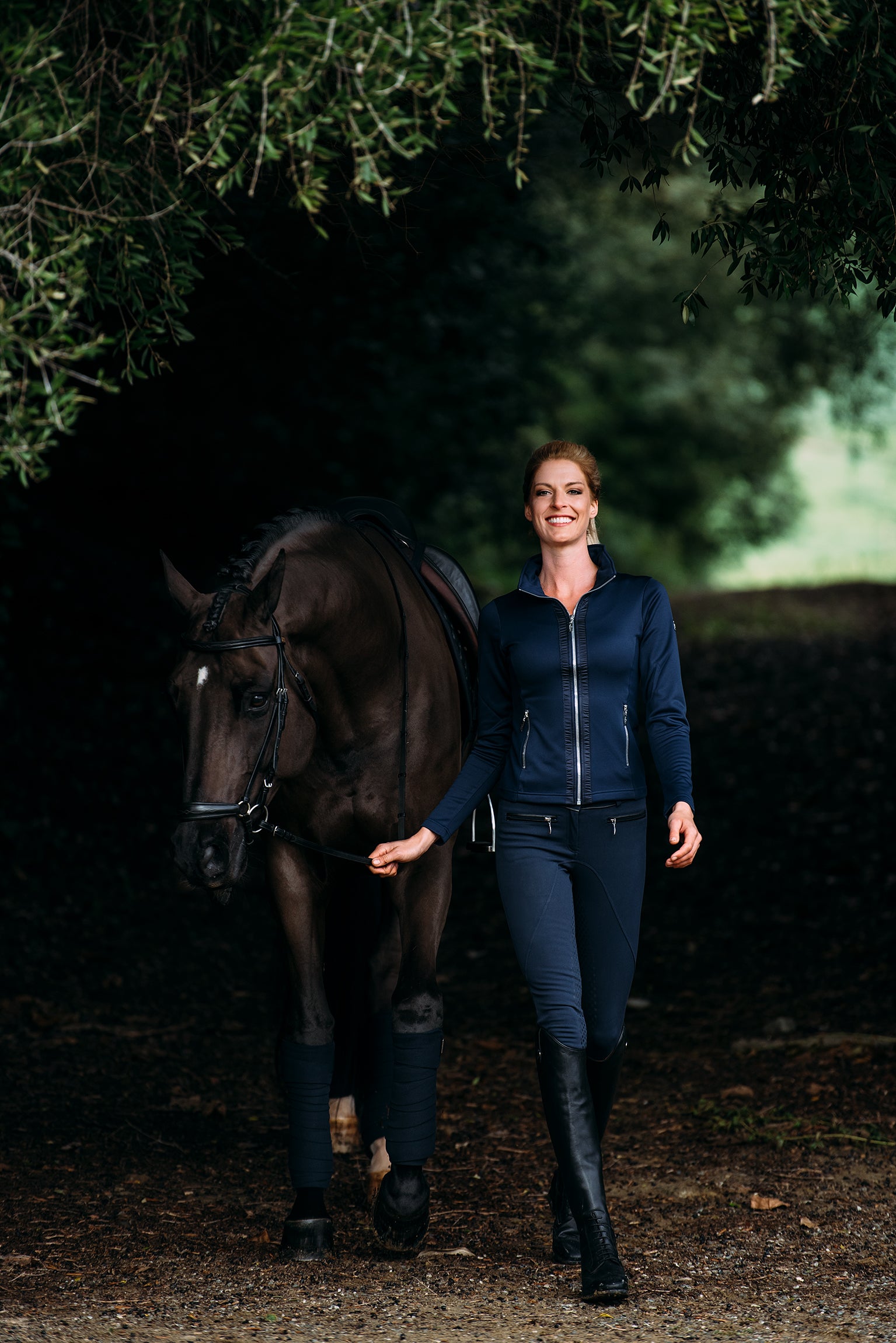 Fleece Jacket Navy Silver