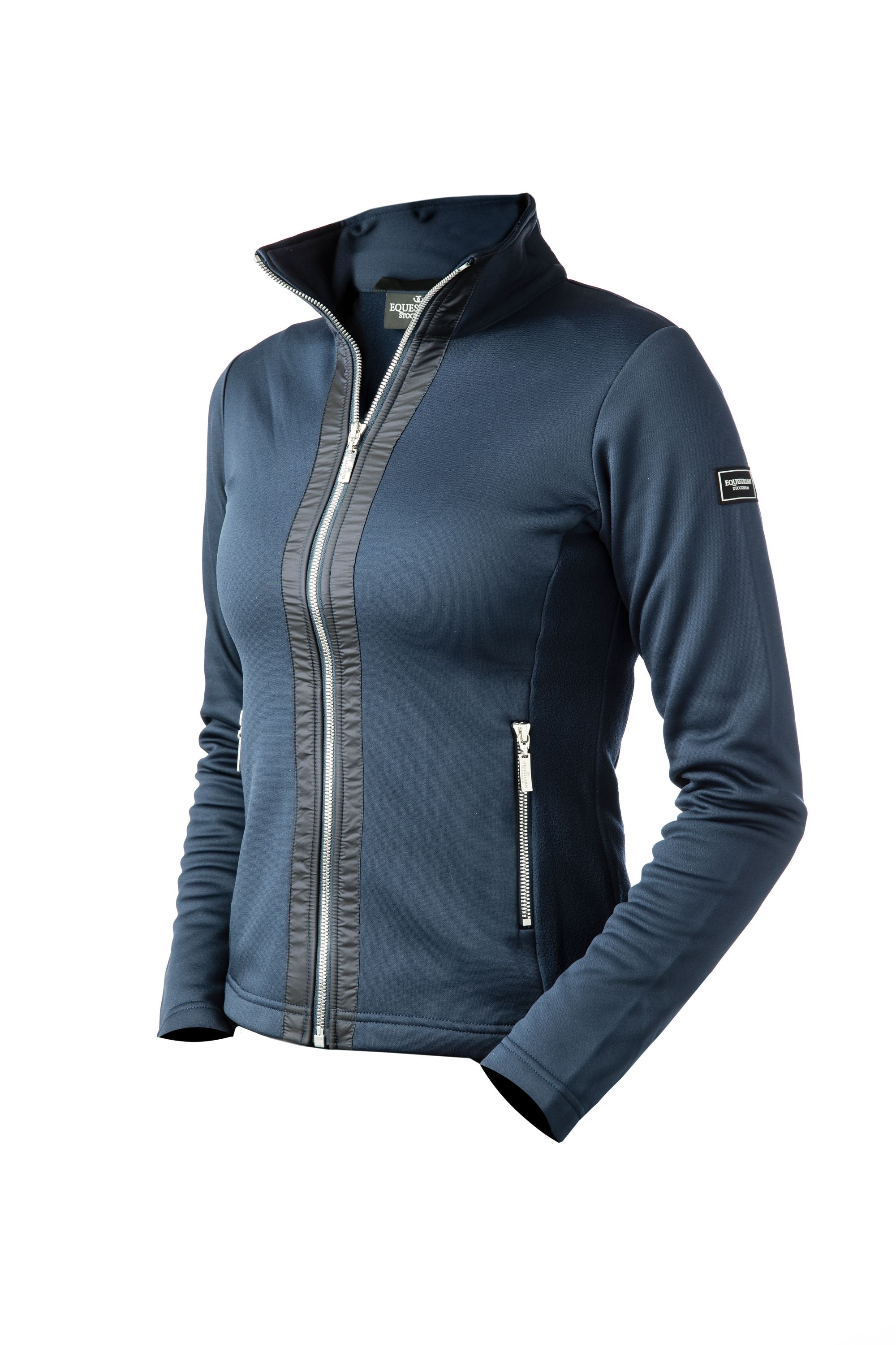 Fleece Jacket Navy Silver