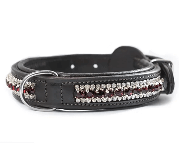 Hundehalsband Strasssteine Bordeaux Crystal