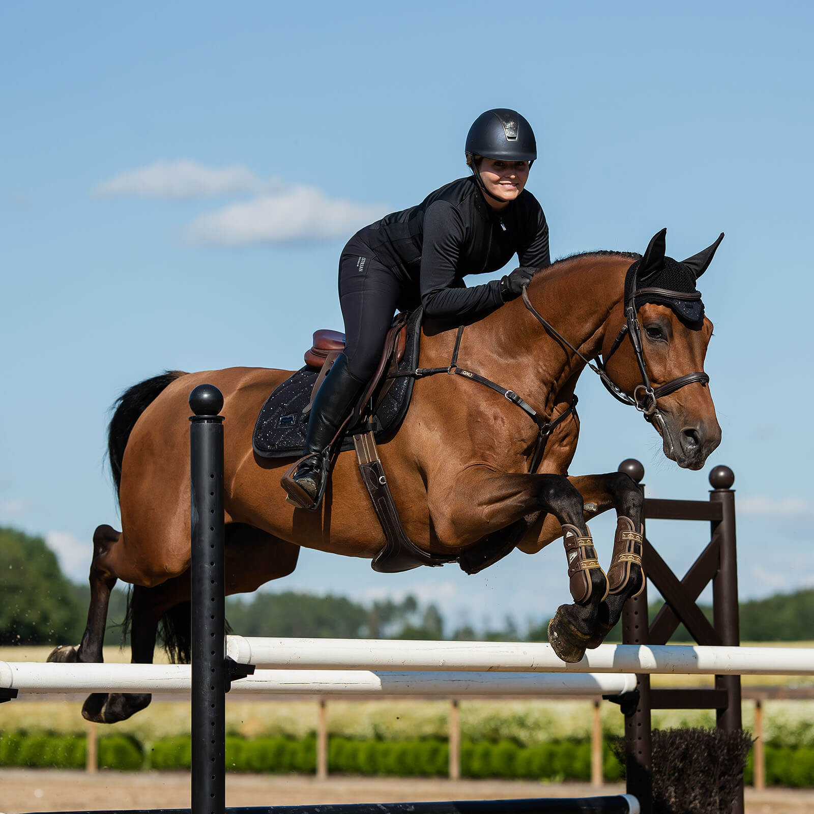 Springschabracke All Black Glimmer Schabracke
