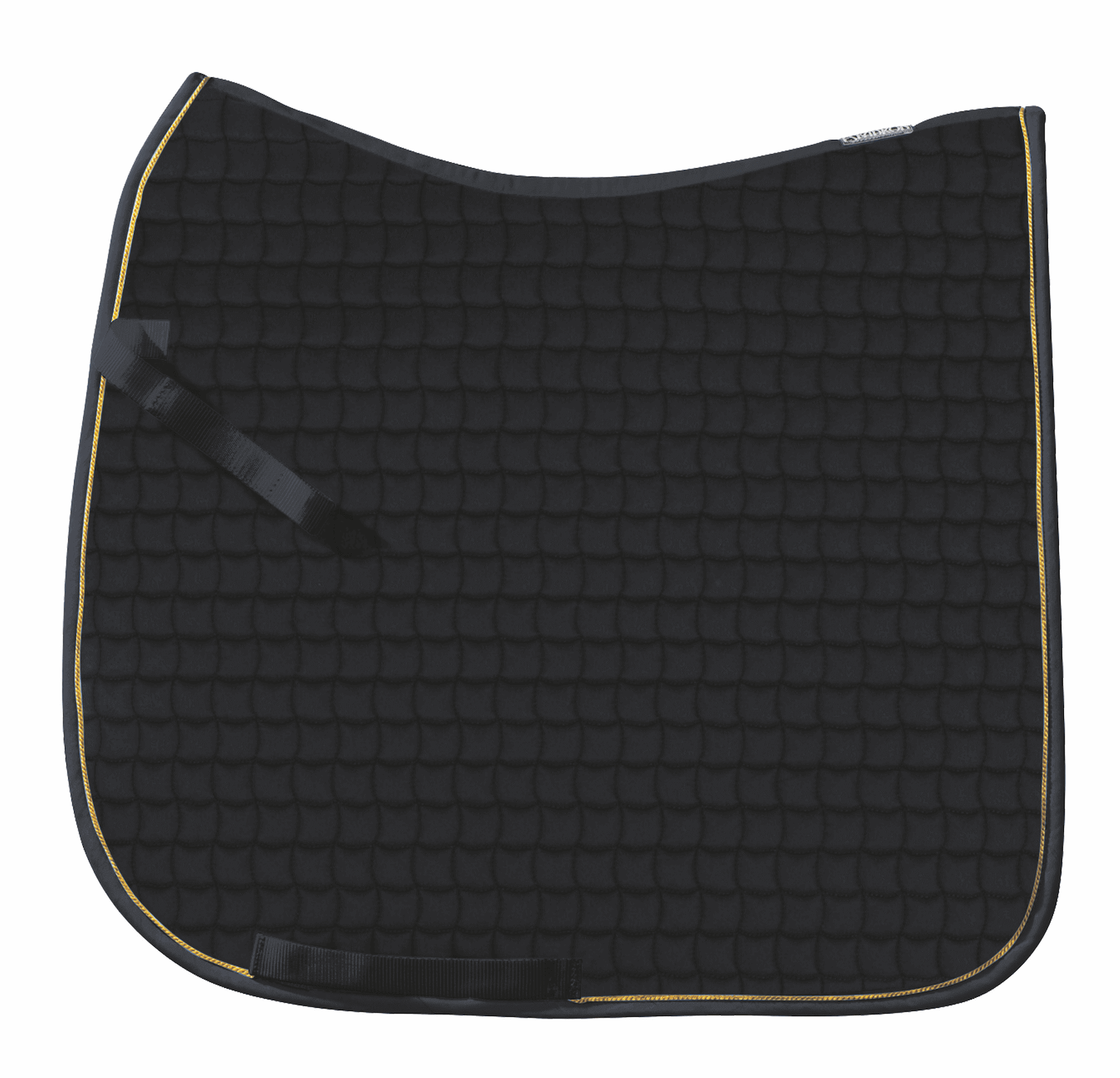Schabracke Cotton Gold Basics Sattelunterlage - Black / Vs