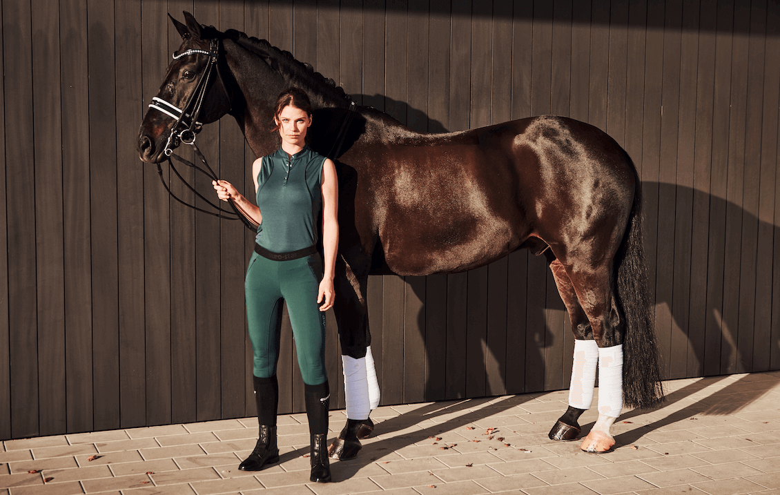 Reitleggings Damen Full-Grip Athletic Lux Damenreithose