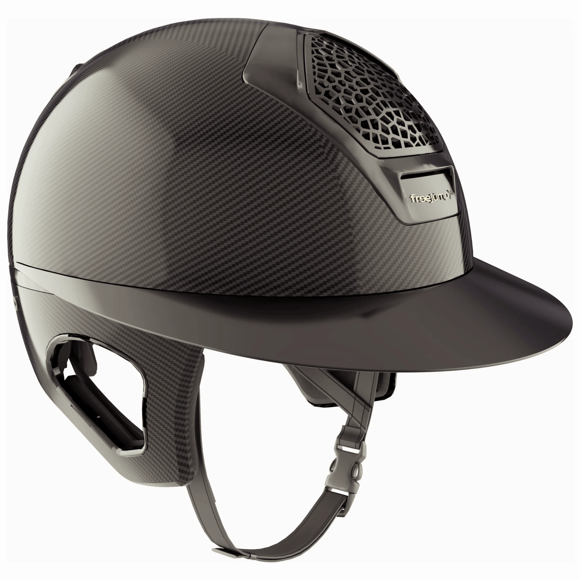 Reithelm Voronoi Glossy mit Schläfenschutz Helm