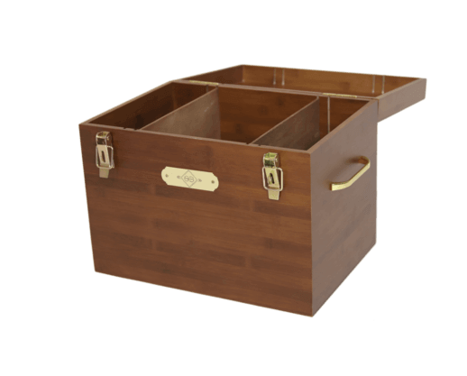 Grooming Deluxe Tack Box, braun, Produkt allein auf weißem Hintergrund.