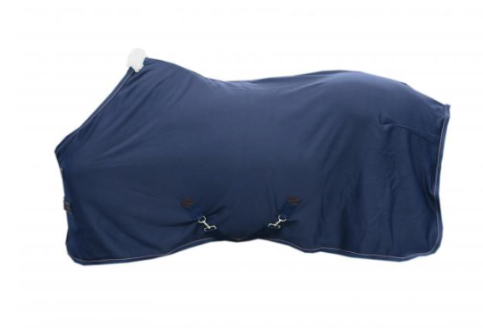 Abschwitzdecke Fleece, Marine, Produkt allein auf weißem Hintergrund.